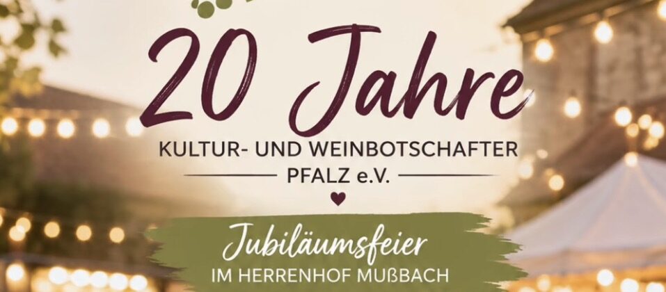 Jubiläum: 20 Jahre Kultur- und Weinbotschafter Pfalz